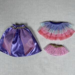 American Girl Doll Wellie Wishers clothes only Fairy-Tale Dress-up 3 skirts